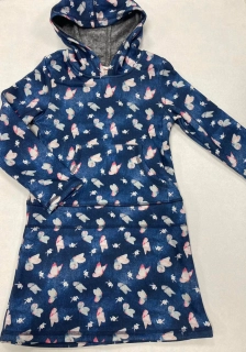 Zateplené šaty Topo in Fashion s kapucí Motýlci