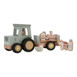 Little Dutch Traktor s přívěsem dřevěný Farma