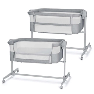 KINDERKRAFT Postýlka dětská polohovatelná Neste Up2 Full Light Grey
